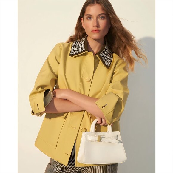 Veronica Beard Arlen Dickey Coated-Cotton Coat - Picture 1 of 10